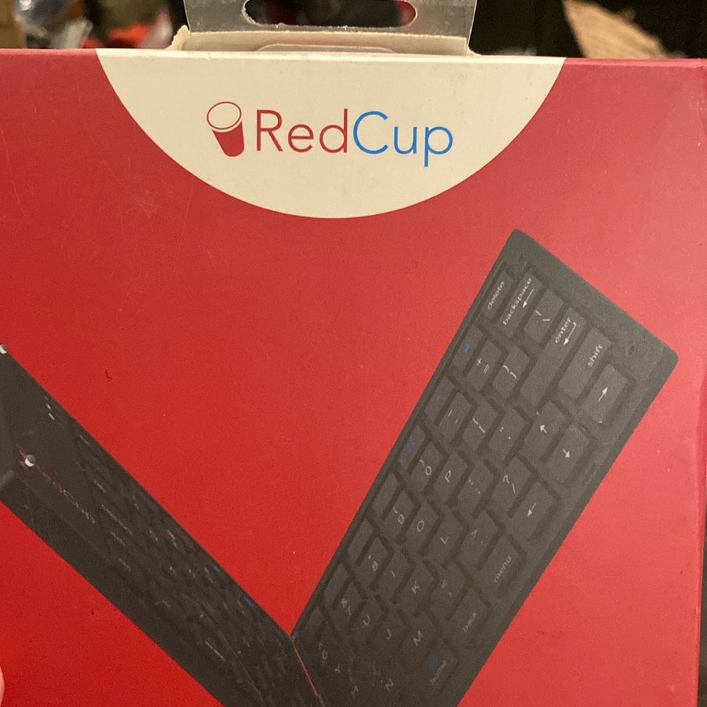 RedCup A0002 Black‎ Rechargeable Portable Bluetooth Foldable Keyboard PB16